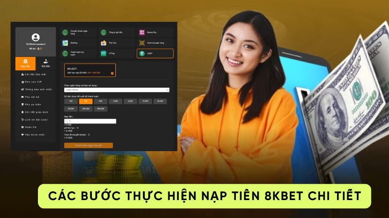 Các bước thực hiện nạp tiền chi tiết